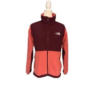 Vintage The North Face maroon and pink fleece jacket - M